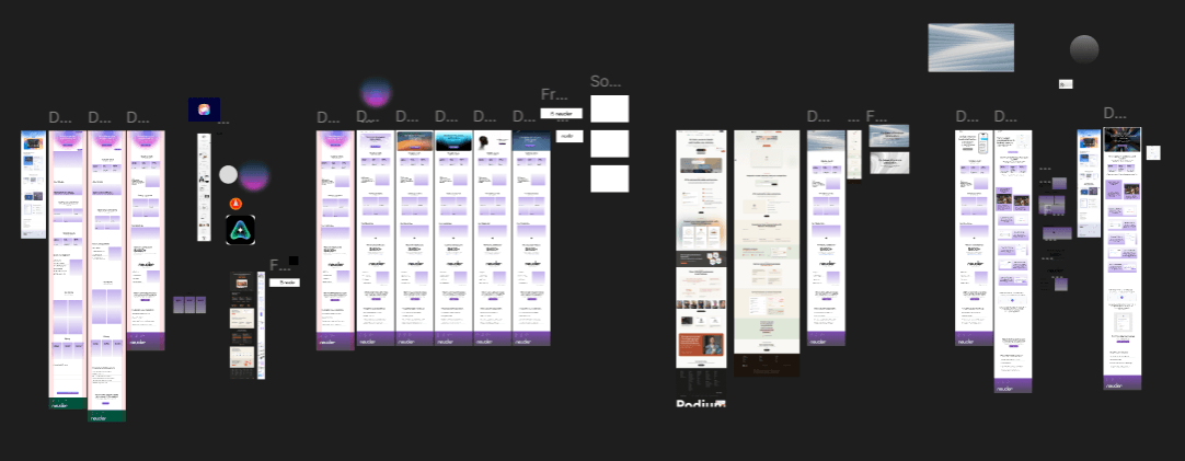 Neucler Figma web design and UI/UX flows
